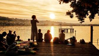 Sonnenuntergang Strandbad Tennwil