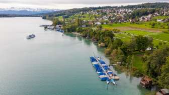 Drohnenaufnahme Strandbad Beinwil am See