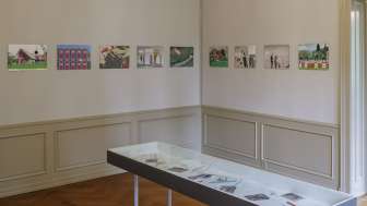 Ausstellungsansicht «Silvan Wegmann – Langmatt Cartoons 2024 bis 2026», 2026, Museum Langmatt, Baden