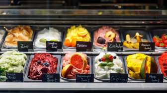 Gelateria / Suppenstube Eisauswahl