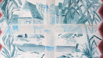 Emmanuelle Castellan, «la grange», 2022, Öl auf Leinwand, 60 x 75 cm