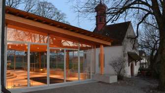 Künstlerhaus Boswil Foyer in der Nacht