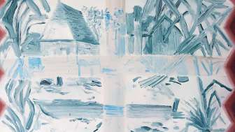 Emmanuelle Castellan, «la grange», 2022, Öl auf Leinwand, 60 x 75 cm
