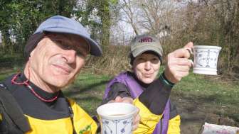 Pause beim Paddeln