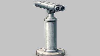 Illustration eines Fernglas