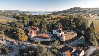 Das Schloss liegt im Naturschutzgebiet des Hallwilersees