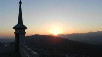 Sonnenuntergang von der Dachterrasse