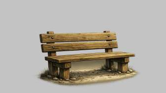 Illustration einer Bank