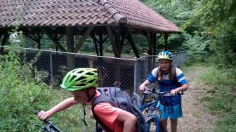 Biker bei der Römervilla Sarmenstorf