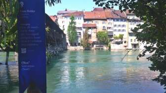 Hörstation an der Aare