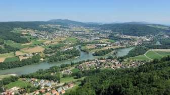 Wasserschloss Brugg Vogelperspektive