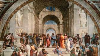 Die Schule von Athen nach Restaurierung