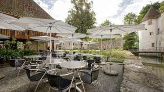 Schlossbistro Aussenbereich Schloss Hallwyl
