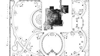 Zweites und realisiertes Projekt für die Gartenanlage der Villa „Langmatt “, Otto Froebel, Zürich, ohne Datum. Privatarchiv Landschaftsarchitekt Peter Ammann, Zürich, aus: Stöckli 2001: 77