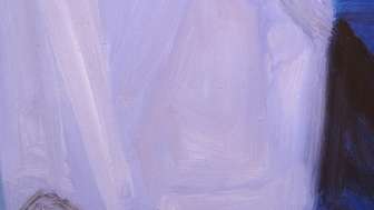 Emmanuelle Castellan, «Waiting Man», 2024, Öl auf Leinwand, 75 × 45 cm