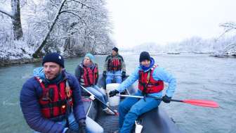Paddelboot Winter