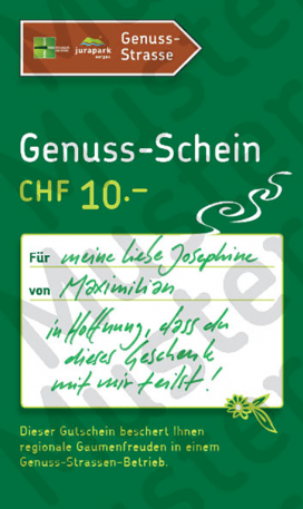 Genuss-Schein CHF 10.–